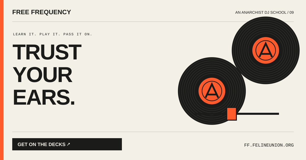 Trust your ears. — Free Frequency poster